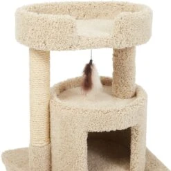 Frisco 27-in Real Carpet Cat Tree With Condo And Oval Perch -Cat Dog Supply Store 282747 PT3. AC SS1800 V1621949602