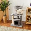 Frisco 37-in Real Carpet Cat Tree With Condo, Grey -Cat Dog Supply Store 282755 MAIN. AC SS1800 V1621949365