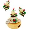 Frisco Holiday Bee Merry Hide & Seek Puzzle Plush Squeaky Dog Toy -Cat Dog Supply Store 287099 MAIN. AC SS1800 V1694813159