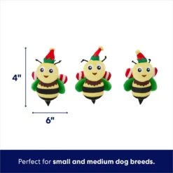 Frisco Holiday Bee Merry Hide & Seek Puzzle Plush Squeaky Dog Toy -Cat Dog Supply Store 287099 PT2. AC SS1800 V1695044345