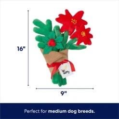 Frisco Flower Bouquet Plush Squeaky Dog Toy -Cat Dog Supply Store 287163 PT1. AC SS1800 V1694809430