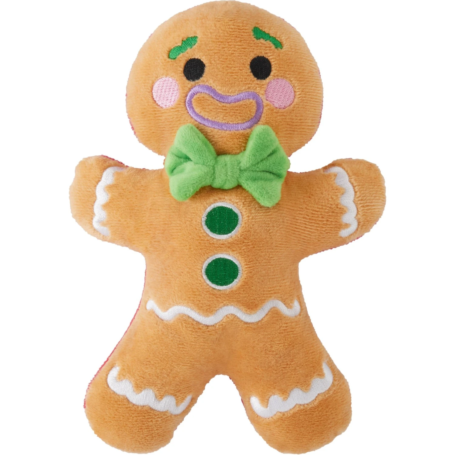 Frisco Holiday Naughty Or Nice Gingerbread Man Reversible Plush Squeaky Dog Toy 3 Frisco Holiday Naughty Or Nice Gingerbread Man Reversible Plush Squeaky Dog Toy
