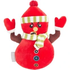 Frisco Holiday Naughty Or Nice Snowman Reversible Plush Squeaky Dog Toy -Cat Dog Supply Store 287219 PT1. AC SS1800 V1632799890