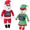 Frisco Holiday Bad Santa & Elf Plush Squeaky Dog Toy -Cat Dog Supply Store 287223 MAIN. AC SS1800 V1632775375