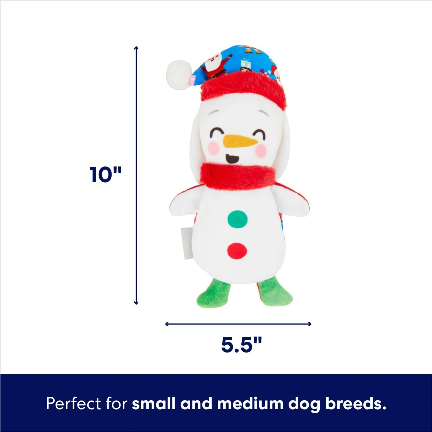 Frisco Holiday Santa & Snowman Reversible Plush Squeaky Dog Toy 4 Frisco Holiday Santa & Snowman Reversible Plush Squeaky Dog Toy - Image 2