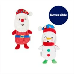 Frisco Holiday Santa & Snowman Reversible Plush Squeaky Dog Toy 10 Frisco Holiday Santa & Snowman Reversible Plush Squeaky Dog Toy -Cat Dog Supply Store 287263 PT2. AC SS1800 V1694812848