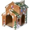 Frisco Holiday Log Cabin Cardboard Cat House -Cat Dog Supply Store 287287 MAIN. AC SS1800 V1694814356