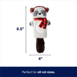 Frisco Holiday Raccoon Kicker Plush Cat Toy With Catnip -Cat Dog Supply Store 287379 PT1. AC SS1800 V1695043425