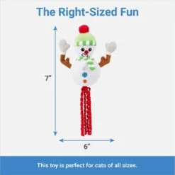 Frisco Naughty Or Nice Snowman Reversible Plush Cat Toy With Catnip -Cat Dog Supply Store 287387 PT2. AC SS1800 V1637704002