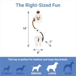 Disney Frozen's Olaf Plush With Rope Squeaky Dog Toy -Cat Dog Supply Store 287431 PT1. AC SS1800 V1662556228