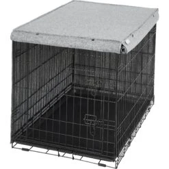 Frisco Faux Linen Dog Crate Cover -Cat Dog Supply Store 289630 PT4. AC SS1800 V1644248877