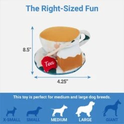 Frisco Brunch Teacup Plush Squeaky Dog Toy -Cat Dog Supply Store 297232 PT1. AC SS1800 V1643916397