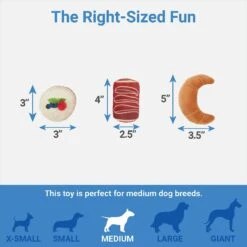 Frisco Brunch Pastry Plate Plush Squeaky Dog Toy -Cat Dog Supply Store 297262 PT2. AC SS1800 V1643916710