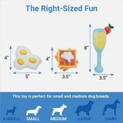 Frisco Brunch Breakfast In Bed Hide & Seek Puzzle Plush Squeaky Dog Toy -Cat Dog Supply Store 297282 PT2. AC SS1800 V1643916715