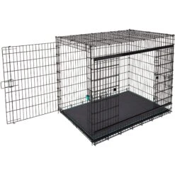 Frisco Heavy Duty Enhanced Lock Sliding Double Door Fold & Carry Wire Dog Crate & Mat Kit, 54 Inch -Cat Dog Supply Store 297463 PT6. AC SS1800 V1633115115