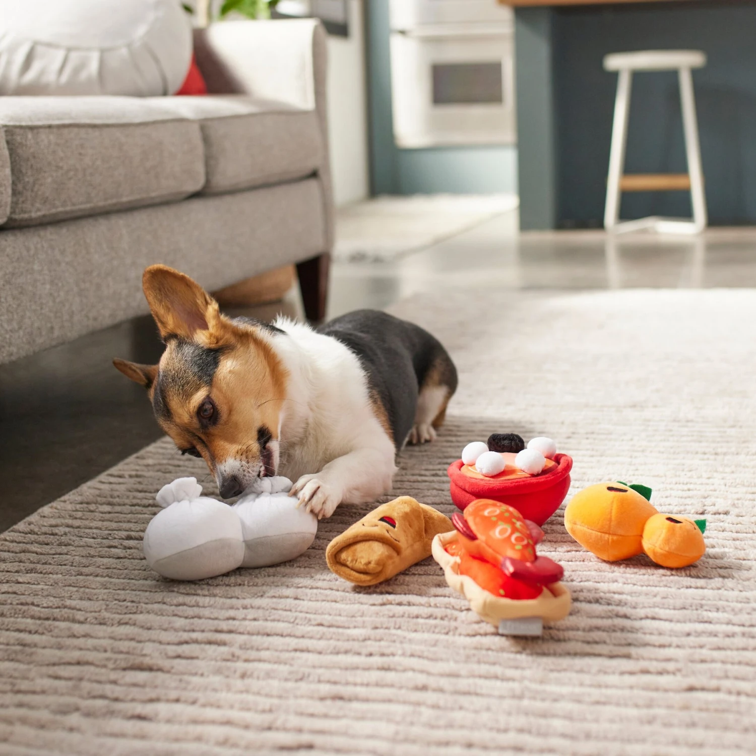 Frisco Lunar New Year Good Fortune Food Plush Squeaky Dog Toy 5 Frisco Lunar New Year Good Fortune Food Plush Squeaky Dog Toy - Image 3