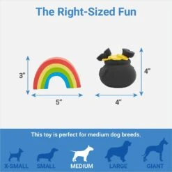 Frisco St. Patrick's Rainbow And Pot Of Gold Latex Squeaky Dog Toy -Cat Dog Supply Store 303136 PT1. AC SS1800 V1643213545