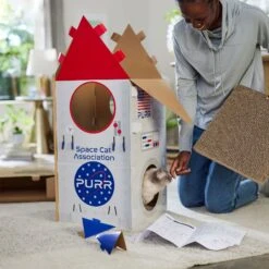 Frisco Spaceship Cardboard Cat House, 2-Story -Cat Dog Supply Store 317721 PT3. AC SS1800 V1688677248