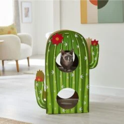 Frisco Cactus Cardboard Cat House, 2-Story -Cat Dog Supply Store 317725 PT3. AC SS1800 V1642099098