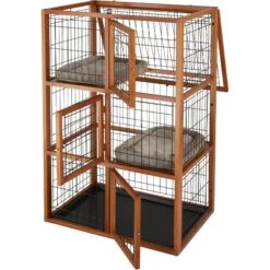 Frisco Collapsible Wood & Wire Cat Cage Playpen, 3 Level -Cat Dog Supply Store 323215 PT3. AC SS1800 V1645497221