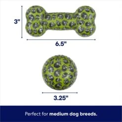 Frisco Halloween Glow In The Dark TPR Squeaky Bone & Ball Dog Toy -Cat Dog Supply Store 344130 PT1. AC SS1800 V1689878848