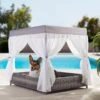Frisco Outdoor Wicker Canopy Dog Bed -Cat Dog Supply Store 356071 MAIN. AC SS1800 V1657657125