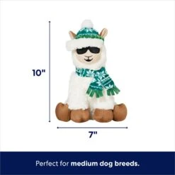 Frisco Holiday Fa La La Llama Plush Squeaky Dog Toy -Cat Dog Supply Store 360924 PT1. AC SS1800 V1695046159