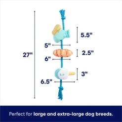 Frisco Hanukkah Celebration Plush With Rope Squeaky Dog Toy -Cat Dog Supply Store 360986 PT1. AC SS1800 V1695046039