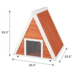 Frisco Outdoor Wooden A-Frame Cat House -Cat Dog Supply Store 361001 PT1. AC SS1800 V1660707210