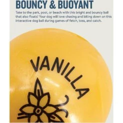 Planet Dog Orbee-Tuff Essentials Vanilla Scented Interactive Dog Ball Treat Dispenser Toy, Yellow -Cat Dog Supply Store 367765 PT3. AC SS1800 V1644522990