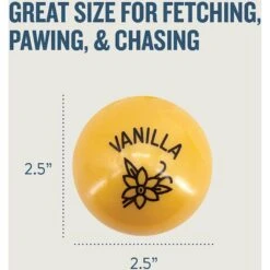 Planet Dog Orbee-Tuff Essentials Vanilla Scented Interactive Dog Ball Treat Dispenser Toy, Yellow -Cat Dog Supply Store 367765 PT5. AC SS1800 V1644531490