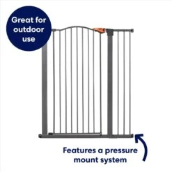 Frisco Outdoor Steel Arch Extra Tall Auto-Close Dog Gate -Cat Dog Supply Store 507102 PT2. AC SS1800 V1669212041