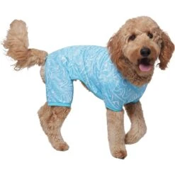 Frisco Blue Ocean Waves Dog & Cat Jersey PJs -Cat Dog Supply Store 556142 PT3. AC SS1800 V1674829131