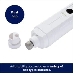 Rechargeable Cordless Cat & Dog 3-Speed Nail Grinder, White -Cat Dog Supply Store 729774 PT2. AC SS1800 V1687894786