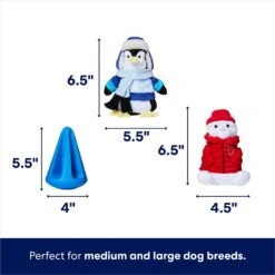 Frisco Holiday Arctic Buddies 2-in-1 Rip For Surprise Plush & Rubber Dog Toy -Cat Dog Supply Store 739718 PT1. AC SS1800 V1695043539