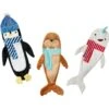 Frisco Holiday Arctic Friends Stuffing-Free Skinny Plush Squeaky Dog Toy -Cat Dog Supply Store 739878 MAIN. AC SS1800 V1694812340