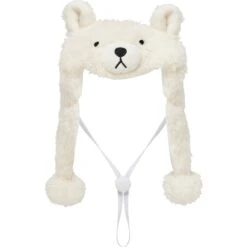 Frisco Plush Polar Bear Dog & Cat Hat -Cat Dog Supply Store 745614 PT3. AC SS1800 V1694801956