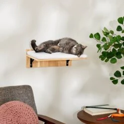 Frisco Cushioned Wall Mounted Cat Wall Shelf & Frisco Cat Silhouette With Bridge Wall Mounted Cat Wall Shelves -Cat Dog Supply Store 785550 PT1. AC SS1800 V1677600278