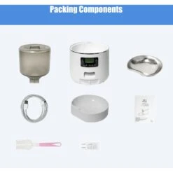 Bueteka Smart Feed Automatic Programmable Anti-Jamming Food Design Timed Cat Feeder, 4-lit -Cat Dog Supply Store 815886 PT8. AC SS1800 V1685648727