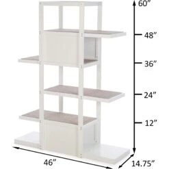 ZooVilla Bookshelf Cat Tree, White -Cat Dog Supply Store 824014 PT3. AC SS1800 V1683567294