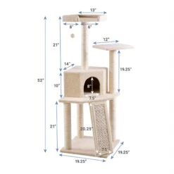 Frisco 52-in Faux Fur Cat Tree & Condo -Cat Dog Supply Store 92261 PT1. AC SS1800 V1584451305