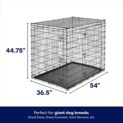Frisco XX-Large Heavy Duty Double Door Wire Dog Crate, 54 Inch -Cat Dog Supply Store 97489 PT1. AC SS1800 V1667228208