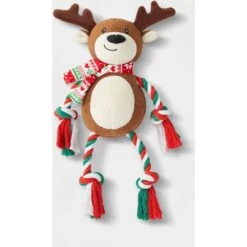 Frisco Holiday Snowman Plush With Rope Squeaky Dog Toy & Frisco Holiday Reindeer Plush With Rope Squeaky Dog Toy -Cat Dog Supply Store 986174 PT5. AC SS1800 V1698258175