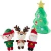 Frisco Holiday Santa's Helpers Plush Squeaky Dog Toy, 3 Count & Frisco Holiday Tree Thin Plush Squeaky Dog Toy -Cat Dog Supply Store 986222 MAIN. AC SS1800 V1698257736