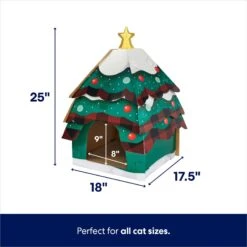 Frisco Holiday Log Cabin Cardboard Cat House & Frisco Holiday Christmas Tree Cardboard Cat House -Cat Dog Supply Store 986238 PT6. AC SS1800 V1698258344