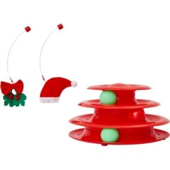 Frisco Holiday Santa Hat & Mistletoe Cat Tracks Cat Toy & Frisco Holiday Gingerbread Interactive Cat Scratcher Cat Toy With Catnip -Cat Dog Supply Store 986246 PT3. AC SS1800 V1698258344
