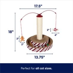 Frisco Holiday Santa Hat & Mistletoe Cat Tracks Cat Toy & Frisco Holiday Gingerbread Interactive Cat Scratcher Cat Toy With Catnip -Cat Dog Supply Store 986246 PT6. AC SS1800 V1698258116