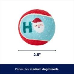 Frisco Holiday Ho Ho Ho Fetch Squeaky Tennis Ball Dog Toy & Frisco Holiday Arctic Friends Stuffing-Free Skinny Plush Squeaky Dog Toy -Cat Dog Supply Store 986310 PT2. AC SS1800 V1698258115